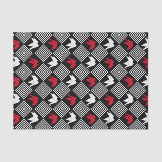 Papel De Seda Patrón Orizuru de paz (Anverso)