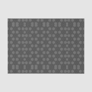 Papel De Seda Patrón Ornado de Red en Tonos de Gris