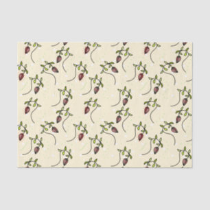 Papel De Seda Patrón ornamental verde oliva