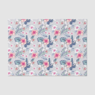 Papel De Seda Patrón Orquídea Tropical