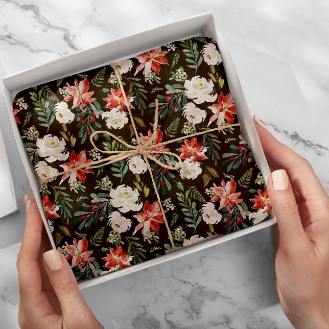 Papel De Seda Patrón oscuro de bayas estacionales (Subido por el creador)