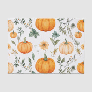 Papel De Seda Patrón otoño de acuarela de calabaza para otoño