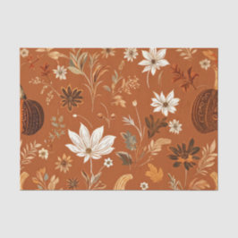 Papel De Seda Patrón otoño de acuarela de calabaza para otoño