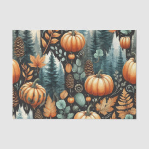 Papel De Seda Patrón otoño de acuarela de calabaza para otoño