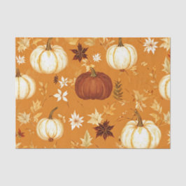 Papel De Seda Patrón otoño de acuarela de calabaza para otoño