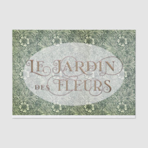 Papel De Seda Patrón Oval William Morris de los Jardines de Flor