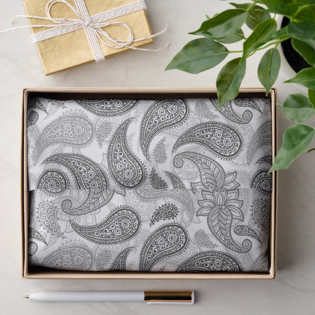 Papel De Seda Patrón Paisley (Regalo )