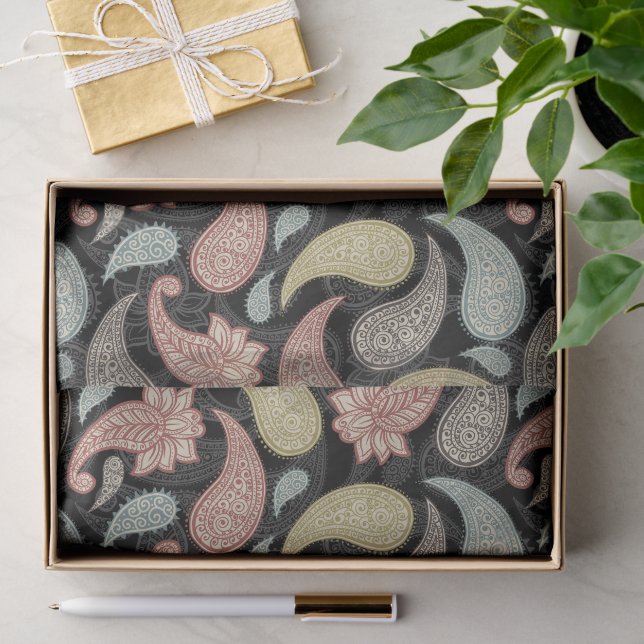 Papel De Seda Patrón Paisley (Regalo )