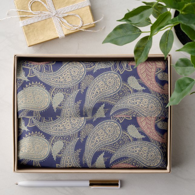 Papel De Seda Patrón Paisley (Regalo )