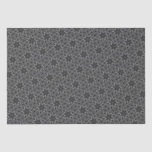 Papel De Seda Patrón Paisley Vintage Floral Elegante Gris