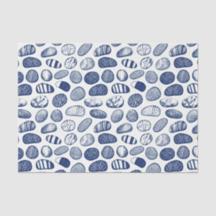 Papel De Seda Patrón Pebble - Efecto cianotitipo