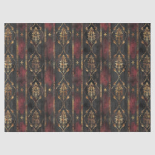 Papel De Seda Patrón Persa Dorado Damask Noir (3)