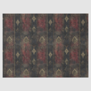 Papel De Seda Patrón Persa Dorado Damask Noir (4)