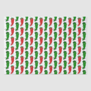 Papel De Seda Patrón Personalizado De Divas De Pimienta Rojo Y V