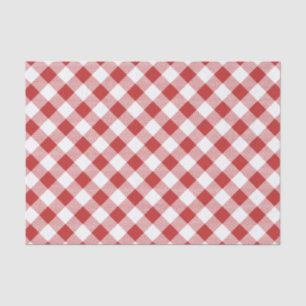 Papel De Seda Patrón picnic de Gingham Rojo