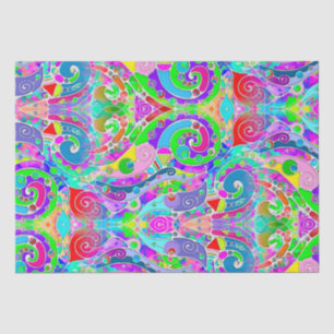 Papel De Seda Patrón Pintado A Mano Y Digitalmente Art. 22