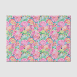 Papel De Seda Patrón Preppy Palm Beach Ocean Shell