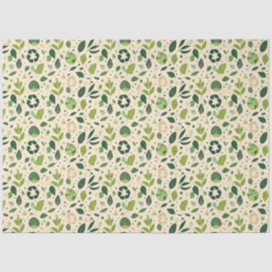 Papel De Seda Patrón promocional ecológico verde moderno 1
