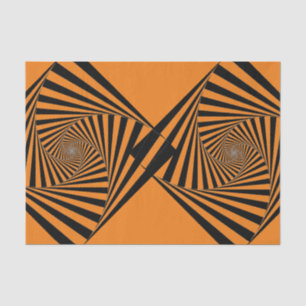 Papel De Seda PATRÓN PSICODELIC DE HALLOWEEN Tejido naranja