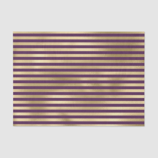PAPEL DE SEDA PATRÓN PURPLE & GOLD STRIPE (Anverso)