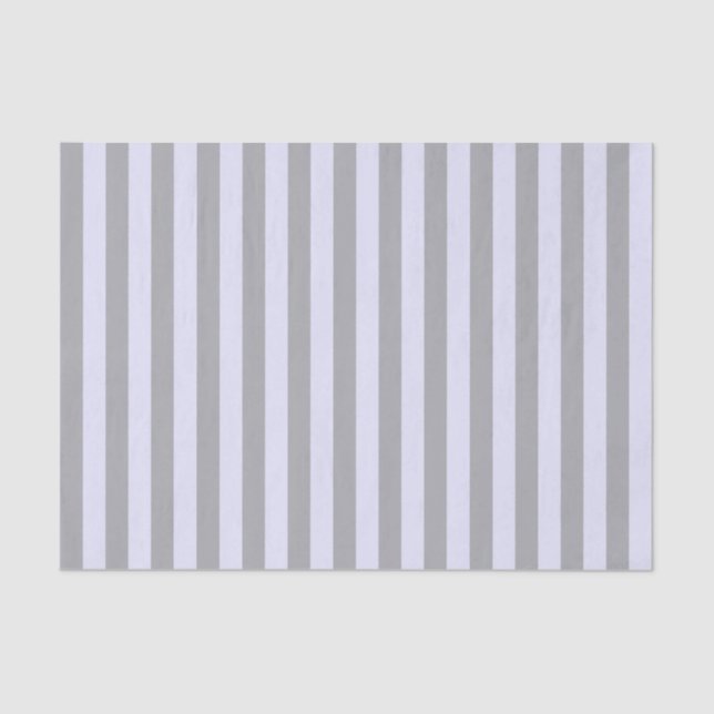 Papel De Seda Patrón rayado en gris y lavanda (Anverso)