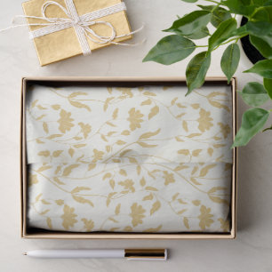 Papel De Seda Patrón repetido de Cream Floral