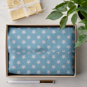 Papel De Seda Patrón repetido gris claro de estrella azul de beb