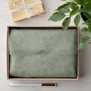 Papel De Seda Patrón repetido Sage Green Floral