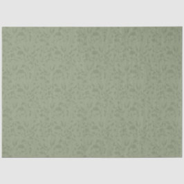 Papel De Seda Patrón repetido Sage Green Floral