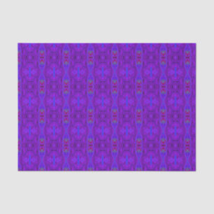 Papel De Seda Patrón Retro Abstracto Morado y Azul Real