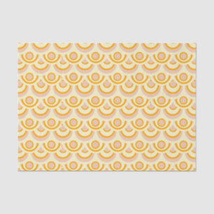 Papel De Seda Patrón retro continuo con cuadrados redondeados ti