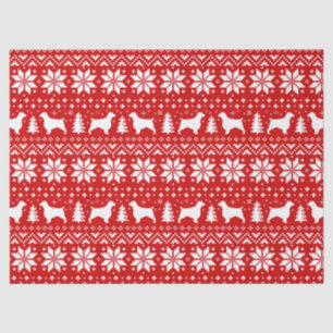 Papel De Seda Patrón rojo de los Navidades españoles de la prima