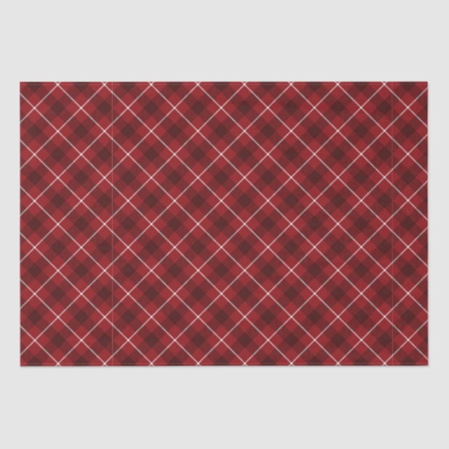 Papel De Seda Patrón rojo de plástico (Anverso)