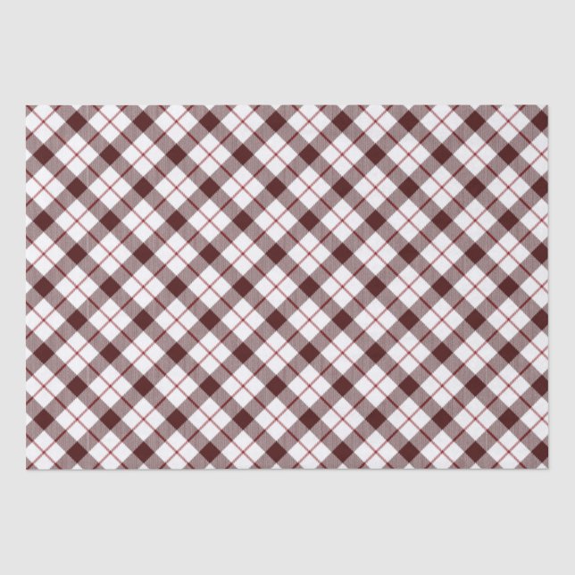 Papel De Seda Patrón rojo de plástico (Anverso)