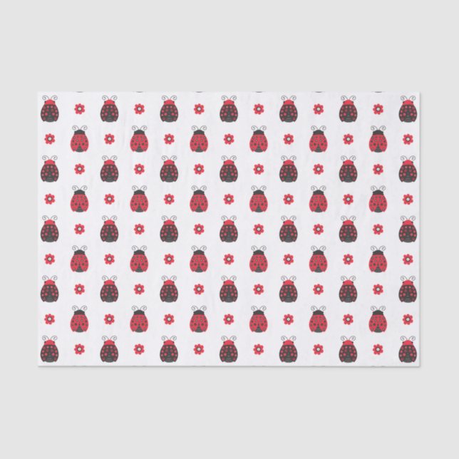 Papel De Seda Patrón rojo recortado (Anverso)