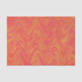 Papel De Seda Patrón Rojo Rosa Naranja de mármol