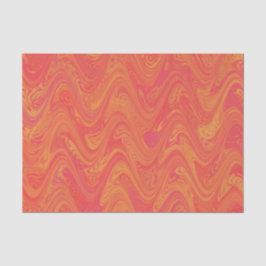 Papel De Seda Patrón rojo rosado del Naranja de mareo