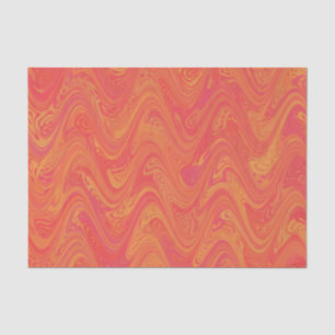 Papel De Seda Patrón rojo rosado del Naranja de mareo