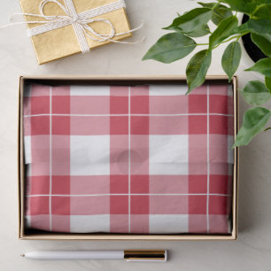 Papel De Seda Patrón rojo y blanco clásico