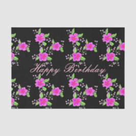 Papel De Seda Patrón rosa y negro