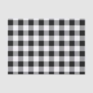Papel De Seda Patrón Rústico de búfalo negro y blanco