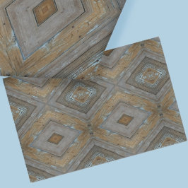 Papel De Seda Patrón Rústico Moderno de Diamantes Grano de mader