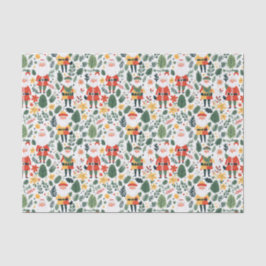 Papel De Seda Patrón Santa festivo