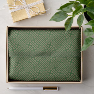 Papel De Seda Patrón Sayagata, japonés, verde y oro