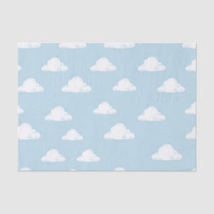 Papel De Seda Patrón Simple de Nubes Esponjosas para Habitación