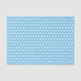 Papel De Seda Patrón Simple De Polkadots Blancos Sobre El Azul B