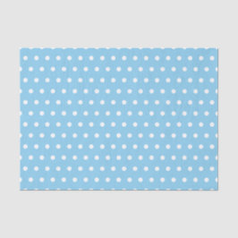 Papel De Seda Patrón Simple De Polkadots Blancos Sobre El Azul B