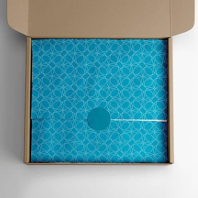 Papel De Seda Patrón simple moderno (Blue Tissue Paper)