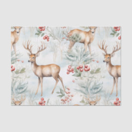 Papel De Seda Patrón sin costura de ciervos navidades