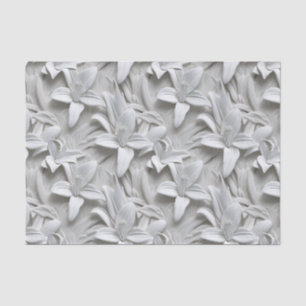 Papel De Seda Patrón sin foco de flor de Lily blanca